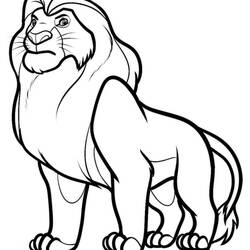 Dessin à colorier: Le Roi Lion (Films d'animation) #74007 - Coloriages à imprimer