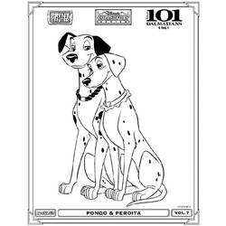 Dessin à colorier: Les 101 Dalmatiens (Films d'animation) #129178 - Coloriages à Imprimer Gratuits