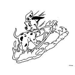 Dessin à colorier: Les 101 Dalmatiens (Films d'animation) #129184 - Coloriages à Imprimer Gratuits