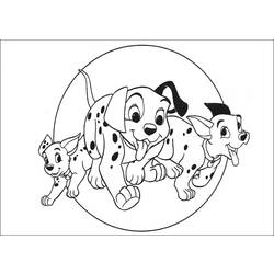 Dessin à colorier: Les 101 Dalmatiens (Films d'animation) #129188 - Coloriages à Imprimer Gratuits