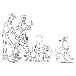 Dessin à colorier: Les 101 Dalmatiens (Films d'animation) #129192 - Coloriages à Imprimer Gratuits