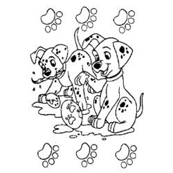 Dessin à colorier: Les 101 Dalmatiens (Films d'animation) #129197 - Coloriages à imprimer