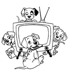 Dessin à colorier: Les 101 Dalmatiens (Films d'animation) #129208 - Coloriages à Imprimer Gratuits