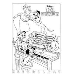 Dessin à colorier: Les 101 Dalmatiens (Films d'animation) #129227 - Coloriages à Imprimer Gratuits