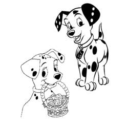 Dessin à colorier: Les 101 Dalmatiens (Films d'animation) #129266 - Coloriages à Imprimer Gratuits