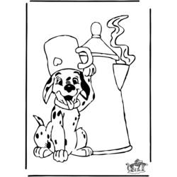 Dessin à colorier: Les 101 Dalmatiens (Films d'animation) #129307 - Coloriages à Imprimer Gratuits