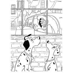 Dessin à colorier: Les 101 Dalmatiens (Films d'animation) #129324 - Coloriages à Imprimer Gratuits