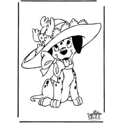 Dessin à colorier: Les 101 Dalmatiens (Films d'animation) #129330 - Coloriages à Imprimer Gratuits