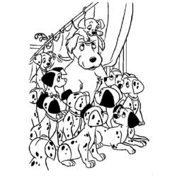 Dessin à colorier: Les 101 Dalmatiens (Films d'animation) #129384 - Coloriages à Imprimer Gratuits