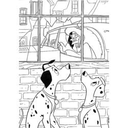 Dessin à colorier: Les 101 Dalmatiens (Films d'animation) #129389 - Coloriages à Imprimer Gratuits