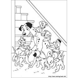 Dessin à colorier: Les 101 Dalmatiens (Films d'animation) #129409 - Coloriages à Imprimer Gratuits