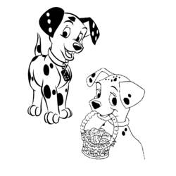 Dessin à colorier: Les 101 Dalmatiens (Films d'animation) #129413 - Coloriages à Imprimer Gratuits