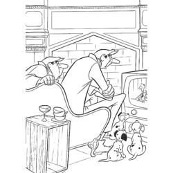 Dessin à colorier: Les 101 Dalmatiens (Films d'animation) #129421 - Coloriages à Imprimer Gratuits