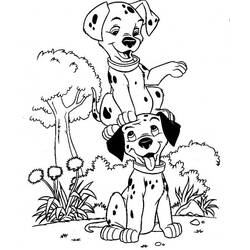 Dessin à colorier: Les 101 Dalmatiens (Films d'animation) #129431 - Coloriages à imprimer