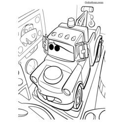 Dessin à colorier: Les Bagnoles (Cars) (Films d'animation) #132544 - Coloriages à Imprimer Gratuits