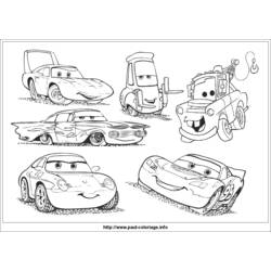Dessin à colorier: Les Bagnoles (Cars) (Films d'animation) #132671 - Coloriages à imprimer