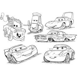 Dessin à colorier: Les Bagnoles (Cars) (Films d'Animation) #199891 - Coloriages à Imprimer Gratuits