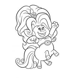 Dessin à colorier: Les Trolls (Films d'Animation) #191454 - Coloriages à Imprimer Gratuits