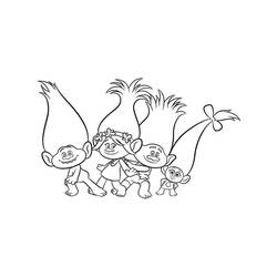 Dessin à colorier: Les Trolls (Films d'Animation) #191467 - Coloriages à Imprimer Gratuits