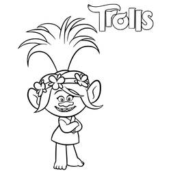 Dessin à colorier: Les Trolls (Films d'Animation) #191477 - Coloriages à Imprimer Gratuits