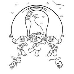 Dessin à colorier: Les Trolls (Films d'Animation) #191480 - Coloriages à Imprimer Gratuits