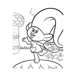 Dessin à colorier: Les Trolls (Films d'Animation) #191491 - Coloriages à Imprimer Gratuits