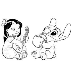 Coloriage Lilo et Stitch (Films d'Animation) #187489 à imprimer et colorier