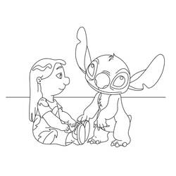 Coloriage Lilo et Stitch (Films d'Animation) #187505 à imprimer et colorier