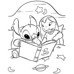 Dessin à colorier: Lilo et Stitch (Films d'Animation) #44862 - Coloriages à Imprimer Gratuits
