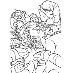 Dessin à colorier: Lilo et Stitch (Films d'Animation) #44865 - Coloriages à Imprimer Gratuits