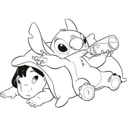 Dessin à colorier: Lilo et Stitch (Films d'Animation) #45001 - Coloriages à Imprimer Gratuits