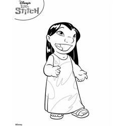Dessin à colorier: Lilo & Stitch (Films d'animation) #44844 - Coloriages à Imprimer Gratuits