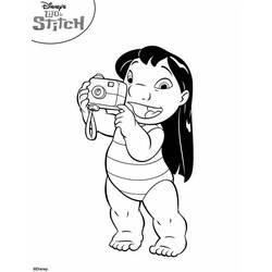 Dessin à colorier: Lilo & Stitch (Films d'animation) #44872 - Coloriages à Imprimer Gratuits