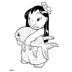 Dessin à colorier: Lilo & Stitch (Films d'animation) #44886 - Coloriages à Imprimer Gratuits