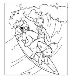 Dessin à colorier: Lilo & Stitch (Films d'animation) #44893 - Coloriages à Imprimer Gratuits