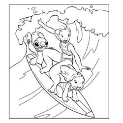 Dessin à colorier: Lilo & Stitch (Films d'animation) #44895 - Coloriages à Imprimer Gratuits