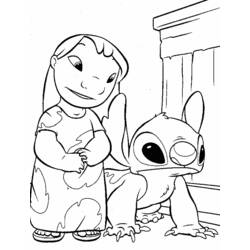 Dessin à colorier: Lilo & Stitch (Films d'animation) #44917 - Coloriages à Imprimer Gratuits