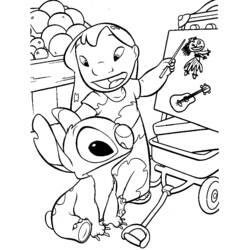 Dessin à colorier: Lilo & Stitch (Films d'animation) #44932 - Coloriages à Imprimer Gratuits