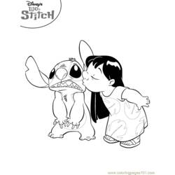 Dessin à colorier: Lilo & Stitch (Films d'animation) #44990 - Coloriages à Imprimer Gratuits