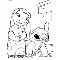 Dessin à colorier: Lilo & Stitch (Films d'animation) #45013 - Coloriages à Imprimer Gratuits