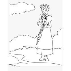 Dessin à colorier: Mary Poppins (Films d'Animation) #204809 - Coloriages à Imprimer Gratuits