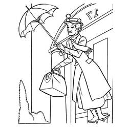 Dessin à colorier: Mary Poppins (Films d'Animation) #204811 - Coloriages à Imprimer Gratuits