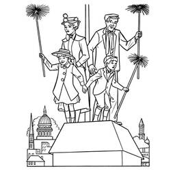 Dessin à colorier: Mary Poppins (Films d'Animation) #204815 - Coloriages à Imprimer Gratuits