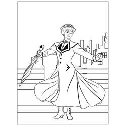 Dessin à colorier: Mary Poppins (Films d'Animation) #204816 - Coloriages à Imprimer Gratuits