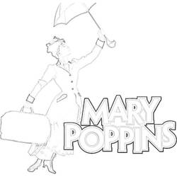 Dessin à colorier: Mary Poppins (Films d'Animation) #204817 - Coloriages à Imprimer Gratuits