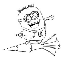 Dessin à colorier: Minion (Films d'Animation) #183407 - Coloriages à Imprimer Gratuits
