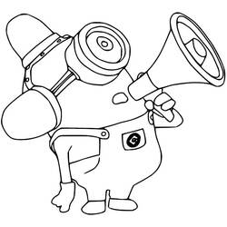 Coloriage Minion (Films d'Animation) #183417 à imprimer et colorier