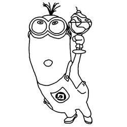 Dessin à colorier: Minion (Films d'Animation) #183436 - Coloriages à Imprimer Gratuits
