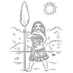Dessin à colorier: Moana (Films d'Animation) #181306 - Coloriages à Imprimer Gratuits