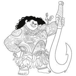 Dessin à colorier: Moana (Films d'Animation) #181319 - Coloriages à Imprimer Gratuits
